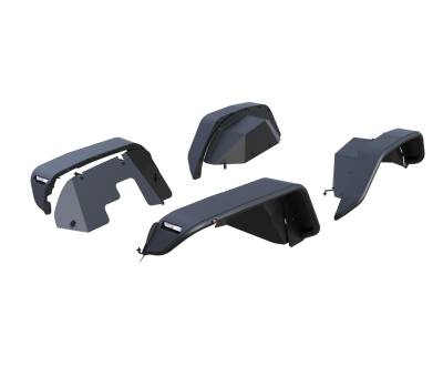 Black Horse Off Road - Full Set Tubular Fender Flares & Inner Fender Flares Liners - Front & Rear-Matte Black-2020-2026 Jeep Gladiator|Black Horse Off Road - Image 12