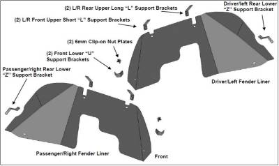 Black Horse Off Road - Full Set Tubular Fender Flares & Inner Fender Flares Liners - Front & Rear-Matte Black-2020-2026 Jeep Gladiator|Black Horse Off Road - Image 15