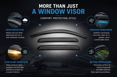 Black Horse Off Road - Black Horse Off Road [BHOR] |Tape On Rain Guard/Wind Deflectors|2010-2022 Lexus GX460 |Smoke,4Pcs|#10-GX460 - Image 8