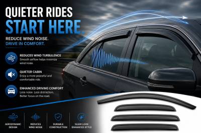 Black Horse Off Road - Black Horse Off Road [BHOR] |Tape On Rain Guard/Wind Deflectors|2009-2020 Dodge Journey |Smoke,4Pcs|#14-94072 - Image 7