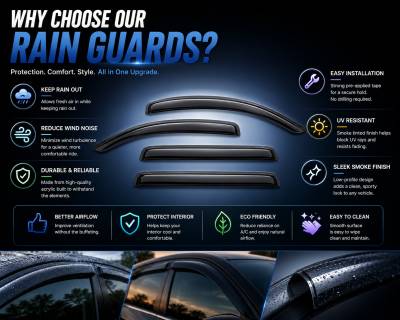 Black Horse Off Road - Black Horse Off Road [BHOR] |Tape On Rain Guard/Wind Deflectors|2011-2020 Toyota Sienna |Smoke,4Pcs|#14-94154 - Image 7