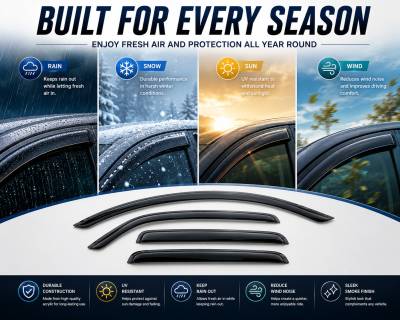 Black Horse Off Road - Black Horse Off Road [BHOR] |Tape On Rain Guard/Wind Deflectors|2011-2020 Toyota Sienna |Smoke,4Pcs|#14-94154 - Image 5
