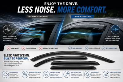 Black Horse Off Road - Black Horse Off Road [BHOR] |Tape On Rain Guard/Wind Deflectors|2011-2020 Toyota Sienna |Smoke,4Pcs|#14-94154 - Image 8