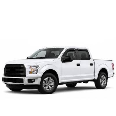 Black Horse Off Road - Black Horse Off Road [BHOR] |Tape On Rain Guard/Wind Deflectors|2009-2014 Ford F-150 SuperCrew/2010-2014 Ford F-150 SuperCrew|Smoke,4Pcs|#14-94155 - Image 2