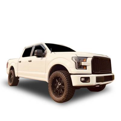 Black Horse Off Road - Black Horse Off Road [BHOR] |Tape On Rain Guard/Wind Deflectors|2017-2024 Ford F-250,F-350,F-450,F-550 Super Duty Super Crew Cab|Smoke,4Pcs|#14-94156 - Image 3