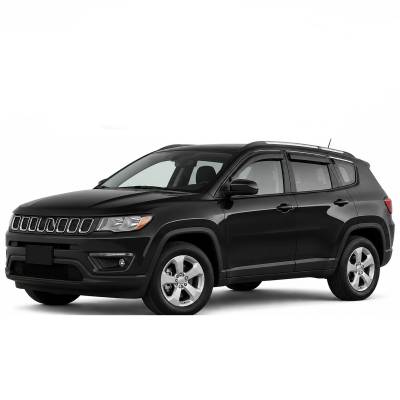 Black Horse Off Road - Black Horse Off Road [BHOR] |Tape On Rain Guard/Wind Deflectors|2011-2017 Jeep Compass |Smoke,4Pcs|#14-94330 - Image 2