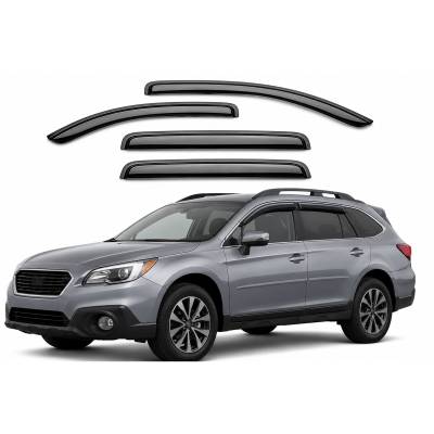 Black Horse Off Road [BHOR] |Tape On Rain Guard/Wind Deflectors|2015-2019 Subaru Outback |Smoke,4Pcs|#14-94376