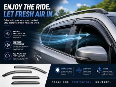 Black Horse Off Road - Black Horse Off Road [BHOR] |Tape On Rain Guard/Wind Deflectors|2015-2019 Subaru Outback |Smoke,4Pcs|#14-94376 - Image 7