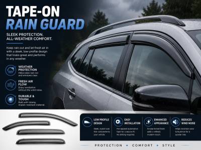 Black Horse Off Road - Black Horse Off Road [BHOR] |Tape On Rain Guard/Wind Deflectors|2015-2019 Subaru Outback |Smoke,4Pcs|#14-94376 - Image 8