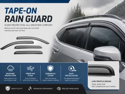 Black Horse Off Road - Black Horse Off Road [BHOR] |Tape On Rain Guard/Wind Deflectors|2015-2019 Subaru Outback |Smoke,4Pcs|#14-94376 - Image 10