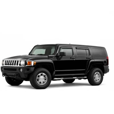 Black Horse Off Road - Black Horse Off Road [BHOR] |Tape On Rain Guard/Wind Deflectors|2006-2009 Hummer H3 |Smoke,4Pcs|#14-94501 - Image 2