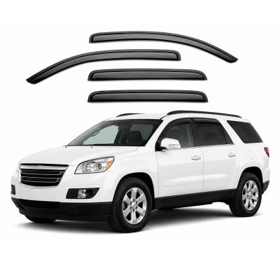 Black Horse Off Road [BHOR] |Tape On Rain Guard/Wind Deflectors|2007-2016 GMC Acadia /2007-2010 Saturn Outlook /2017-2020 GMC Acadia |Smoke,4Pcs|#14-94632