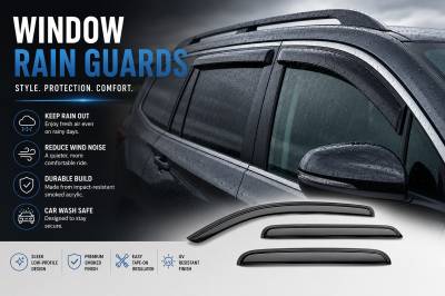 Black Horse Off Road - Black Horse Off Road [BHOR] |Tape On Rain Guard/Wind Deflectors|2016-2022 Honda Pilot |Smoke,4Pcs|#14-94746 - Image 7