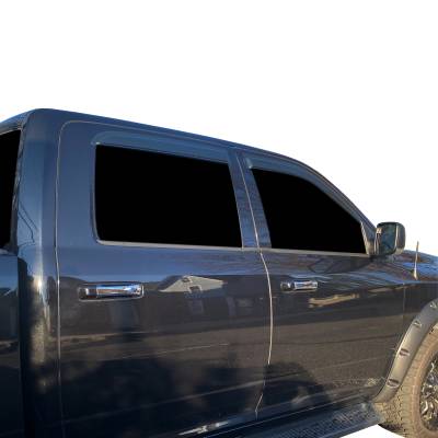 Black Horse Off Road - Black Horse Off Road [BHOR] |Tape On Rain Guard/Wind Deflectors|09-10 Dodge Ram 1500-2500-3500 Crew Cab and 2500-3500 Mega Cab/11-18 Ram 1500 Crew Cab/19-23 Ram 1500 Classic Crew Cab/2011-2023 Ram 2500-3500 Crew Cab|Smoke,4Pcs|#14-94845 - Image 8