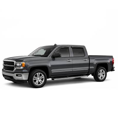 Black Horse Off Road - Black Horse Off Road [BHOR] |Tape On Rain Guard/Wind Deflectors|14-18 Silverado-Sierra 1500 Double Cab/15-19 Silverado-Sierra 2500/3500 HD Double Cab/19-22 Sierra 1500 Limited Double Cab|Smoke,4Pcs|#14-CHSLDC-14 - Image 2