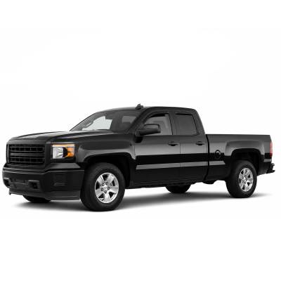 Black Horse Off Road - Black Horse Off Road [BHOR] |Tape On Rain Guard/Wind Deflectors|2007-2013 Chevrolet Silverado/GMC Sierra 1500 Extended Cab/2007-2014 Chevrolet Silverado/GMC Sierra 2500/3500 HD Extended Cab|Smoke,4Pcs|#14-CHSLEC - Image 2