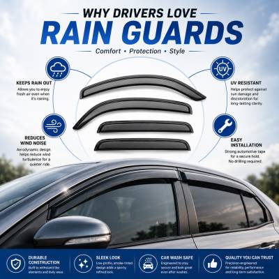 Black Horse Off Road - Black Horse Off Road [BHOR] |Tape On Rain Guard/Wind Deflectors|2016-2022 Honda HR-V |Smoke,4Pcs|#14-HOHR - Image 4