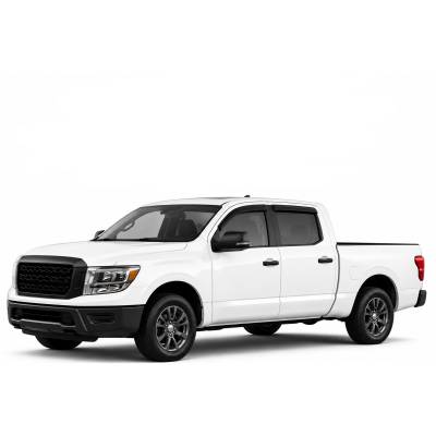Black Horse Off Road - Black Horse Off Road [BHOR] |Tape On Rain Guard/Wind Deflectors|2004-2015 Nissan Titan Crew Cab|Smoke,4Pcs|#14-NSTICC - Image 2