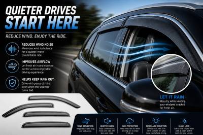 Black Horse Off Road - Black Horse Off Road [BHOR] |Tape On Rain Guard/Wind Deflectors|2019-2024 Subaru Forester |Smoke,4Pcs|#14SUB27 - Image 6