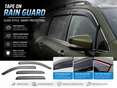 Black Horse Off Road - Black Horse Off Road [BHOR] |Tape On Rain Guard/Wind Deflectors|2019-2024 Subaru Forester |Smoke,4Pcs|#14SUB27 - Image 8