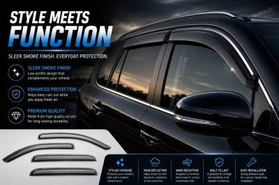 Black Horse Off Road - Black Horse Off Road [BHOR] |Tape On Rain Guard/Wind Deflectors|2019-2024 Subaru Forester |Smoke,4Pcs|#14SUB27 - Image 9