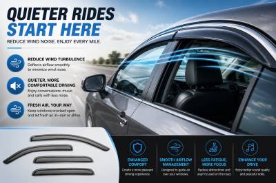 Black Horse Off Road - Black Horse Off Road [BHOR] |Tape On Rain Guard/Wind Deflectors|2009-2016 Toyota Venza |Smoke,4Pcs|#14-TYVE - Image 8