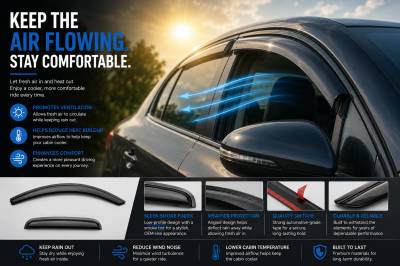 Black Horse Off Road - Black Horse Off Road [BHOR] |Tape On Rain Guard/Wind Deflectors|2019-2024 Volkswagen Jetta |Smoke,4Pcs|#14VWJE23 - Image 5