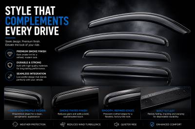Black Horse Off Road - Black Horse Off Road [BHOR] |Tape On Rain Guard/Wind Deflectors|2019-2024 Volkswagen Jetta |Smoke,4Pcs|#14VWJE23 - Image 8