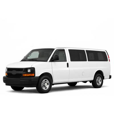 Black Horse Off Road - Black Horse Off Road [BHOR] |Tape On Rain Guard/Wind Deflectors|1996-2026 Chevrolet Express 1500,2500,3500,Chevrolet Express Cargo,Chevrolet Express 4500,Chevrolet Express Pasajeros |Smoke,2Pcs|#122455 - Image 2