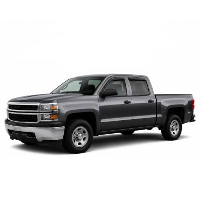 Black Horse Off Road - Black Horse Off Road [BHOR] |Tape On Rain Guard/Wind Deflectors|Chevrolet/GMC C1500/C2500/C3500/K1500/K2500/K3500, Chevrolet Tahoe, GMC Yukon, Cadillac Escalade, Chevrolet Suburban 1500 |Smoke,4Pcs|#140405 - Image 2