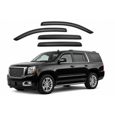 Black Horse Off Road [BHOR] |Tape On Rain Guard/Wind Deflectors|2007-2014 Chevrolet Tahoe /2007-2014 GMC Yukon |Smoke,4Pcs|#140430