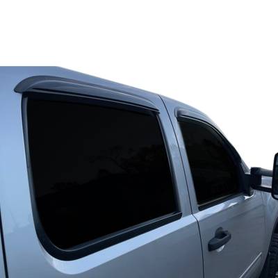 Black Horse Off Road - Black Horse Off Road [BHOR] |Tape On Rain Guard/Wind Deflectors|Avalanche, Silverado 1500/2500/3500 HD Crew Cab, Suburban 1500/2500, GMC Sierra 1500/2500 HD/3500 HD Crew Cab, Yukon XL 1500/2500 |Smoke,4Pcs|#140435 - Image 10