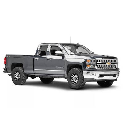 Black Horse Off Road - Black Horse Off Road [BHOR] |Tape On Rain Guard/Wind Deflectors|2019-2024 GMC Sierra 1500 Double Cab/2019-2024 Chevrolet Silverado 1500 Double Cab|Smoke,4Pcs|#140442 - Image 2