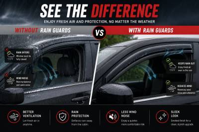 Black Horse Off Road - Black Horse Off Road [BHOR] |Tape On Rain Guard/Wind Deflectors|2011-2024 Dodge Durango |Smoke,4Pcs|#140512 - Image 5