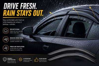 Black Horse Off Road - Black Horse Off Road [BHOR] |Tape On Rain Guard/Wind Deflectors|2011-2024 Dodge Charger |Smoke,4Pcs|#140521 - Image 5