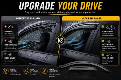 Black Horse Off Road - Black Horse Off Road [BHOR] |Tape On Rain Guard/Wind Deflectors|2011-2024 Dodge Charger |Smoke,4Pcs|#140521 - Image 6