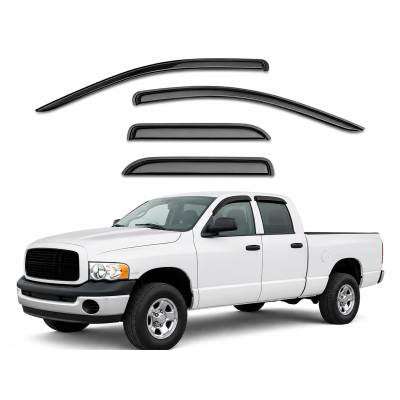 Black Horse Off Road - Black Horse Off Road [BHOR] |Tape On Rain Guard/Wind Deflectors|2002-2008 Dodge Ram 1500 Quad Cab/2003-2009 Dodge Ram 2500 Quad Cab/2003-2009 Dodge Ram 3500 Quad Cab|Smoke,4Pcs|#140530 - Image 3