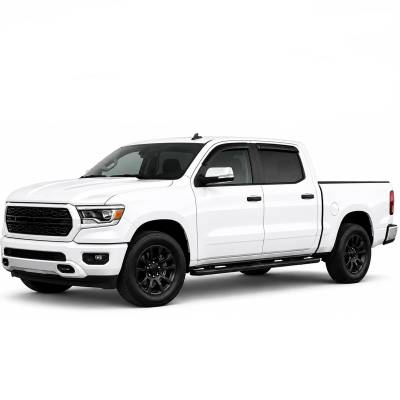 Black Horse Off Road - Black Horse Off Road [BHOR] |Tape On Rain Guard/Wind Deflectors|2019-2024 Ram 1500 Crew Cab|Smoke,4Pcs|#140540 - Image 2
