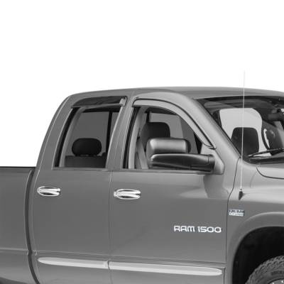 Black Horse Off Road - Black Horse Off Road [BHOR] |Tape On Rain Guard/Wind Deflectors|2019-2024 Ram 1500 Quad Cab|Smoke,4Pcs|#140542 - Image 3
