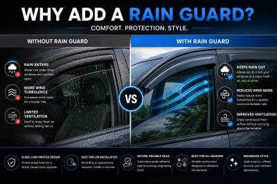 Black Horse Off Road - Black Horse Off Road [BHOR] |Tape On Rain Guard/Wind Deflectors|2001-2012 Ford Escape /2005-2012 Ford Escape /2005-2011 Mercury Mariner /2008-2011 Mazda Tribute |Smoke,4Pcs|#140616 - Image 3