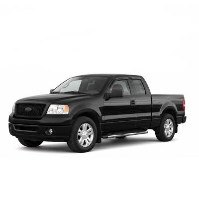 Black Horse Off Road - Black Horse Off Road [BHOR] |Tape On Rain Guard/Wind Deflectors|2004-2008 Ford F-150 Extended Cab|Smoke,4Pcs|#140640 - Image 3