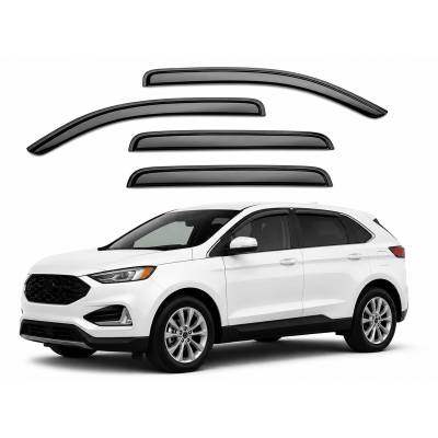 Black Horse Off Road [BHOR] |Tape On Rain Guard/Wind Deflectors|2015-2024 Ford Edge |Smoke,4Pcs|#140660