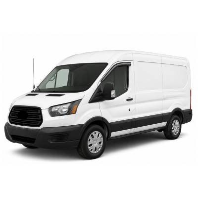Black Horse Off Road - Black Horse Off Road [BHOR] |Tape On Rain Guard/Wind Deflectors|2015-2025 Ford Transit-150 /2015-2025 Ford Transit-250 /2015-2025 Ford Transit-350 HD |Smoke,2Pcs|#140676 - Image 2