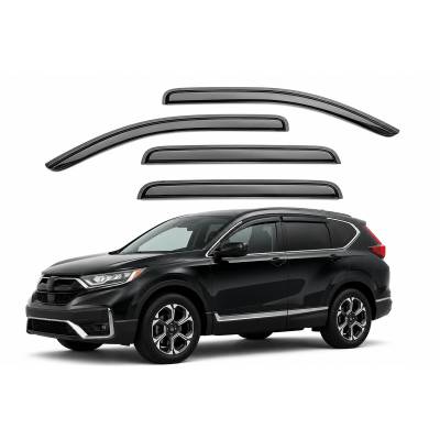 Black Horse Off Road [BHOR] |Tape On Rain Guard/Wind Deflectors|2017-2022 Honda CR-V |Smoke,4Pcs|#140738