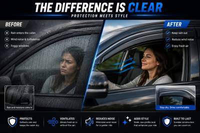 Black Horse Off Road - Black Horse Off Road [BHOR] |Tape On Rain Guard/Wind Deflectors|2017-2022 Honda CR-V |Smoke,4Pcs|#140738 - Image 6