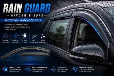 Black Horse Off Road - Black Horse Off Road [BHOR] |Tape On Rain Guard/Wind Deflectors|2017-2022 Honda CR-V |Smoke,4Pcs|#140738 - Image 8