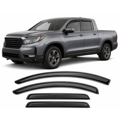 Black Horse Off Road [BHOR] |Tape On Rain Guard/Wind Deflectors|2017-2024 Honda Ridgeline |Smoke,4Pcs|#140762