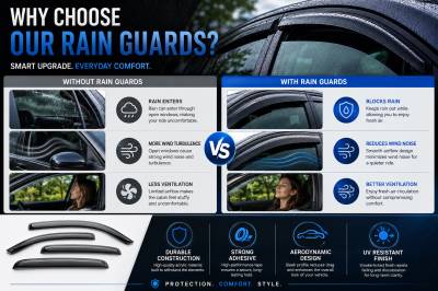 Black Horse Off Road - Black Horse Off Road [BHOR] |Tape On Rain Guard/Wind Deflectors|2010-2015 Hyundai Tucson |Smoke,4Pcs|#140807 - Image 4