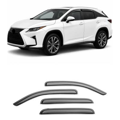 Black Horse Off Road [BHOR] |Tape On Rain Guard/Wind Deflectors|2016-2022 Lexus RX350 /2016-2022 Lexus RX450H |Smoke,4Pcs|#141113