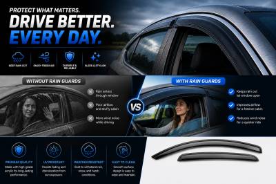 Black Horse Off Road - Black Horse Off Road [BHOR] |Tape On Rain Guard/Wind Deflectors|2012-2019 Nissan Versa |Smoke,4Pcs|#141501 - Image 6